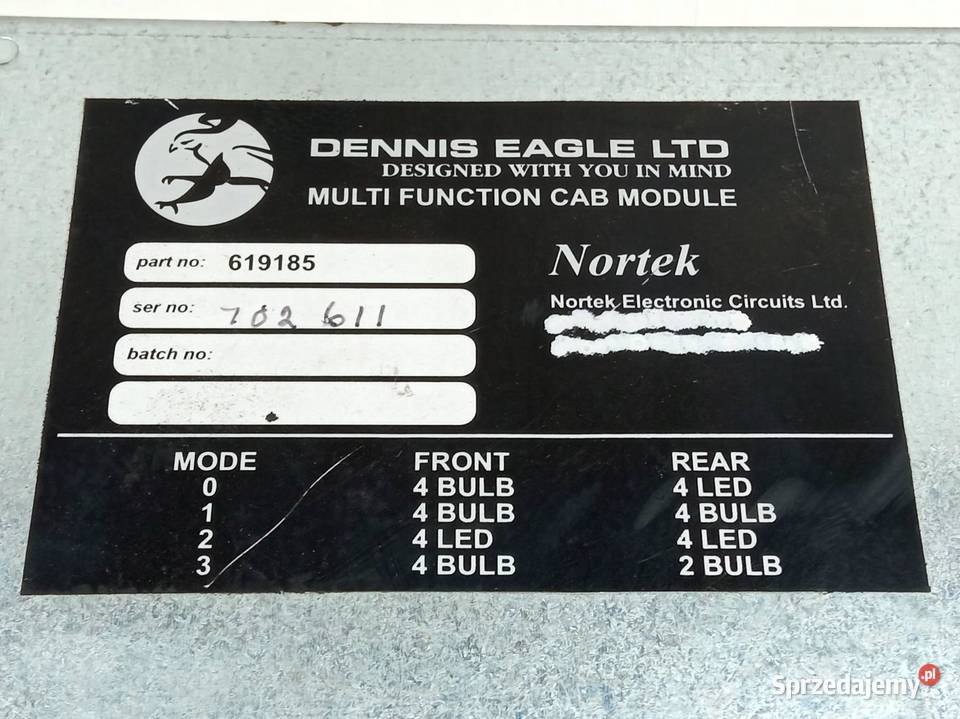 MODUŁ 619185 Dennis Eagle Elite 2 20032014