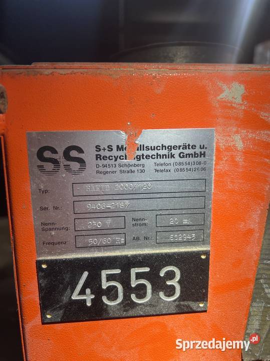 Separator magnetyczny przelotowy SS Rapid łódzkie