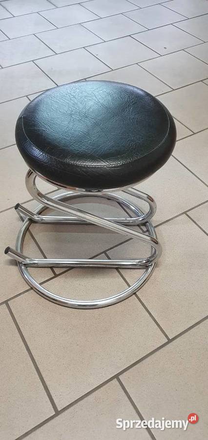 Stołek taboret na chromowanych nogach 35 x 43 Łódź