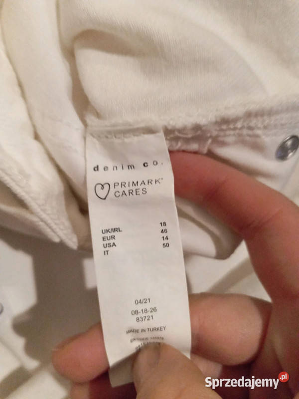 Jeansy Damskie Plus Size 4648 Białe Szerokie Hit Długie Bydgoszcz