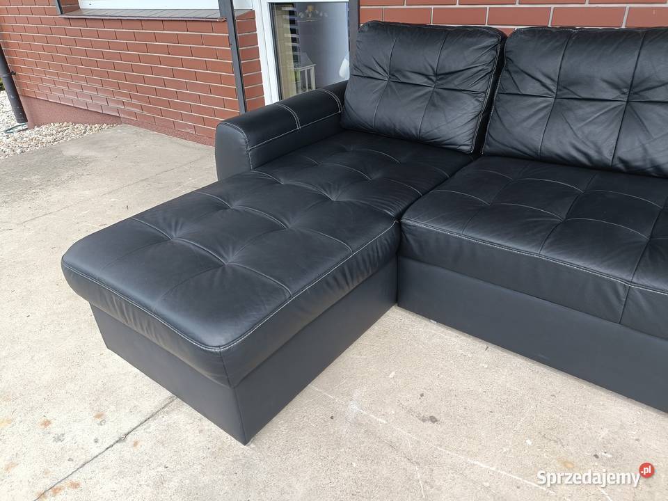 Sprzedam narożnik ze skóry Komplety wypoczynkowe Konin