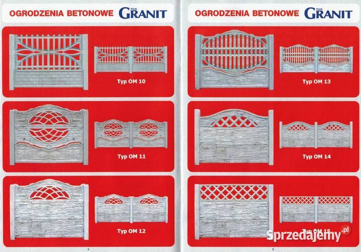 Ogrodzenia betonowe formy małopolskie Zabawa