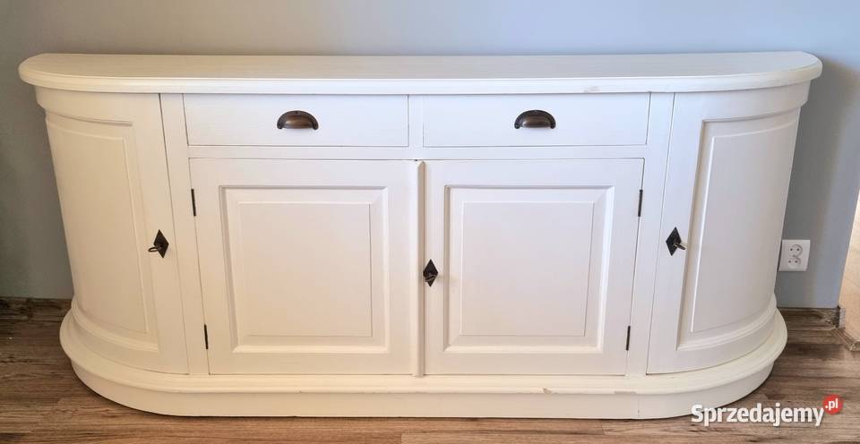 Biała stylizowana komoda drewniana Malbork sprzedam