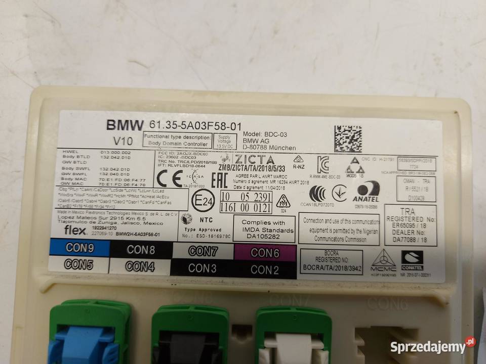 BMW G05 X5 30d 2019r MODUŁ KOMFORTU BDC 5A03F58 dolnośląskie