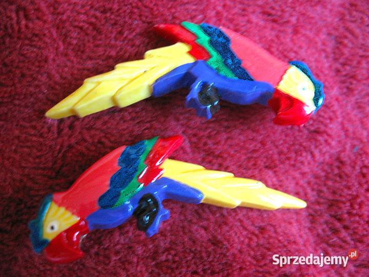 Kolczyki kolorowe papugi 5 x 2 x 04 firma Siedlce