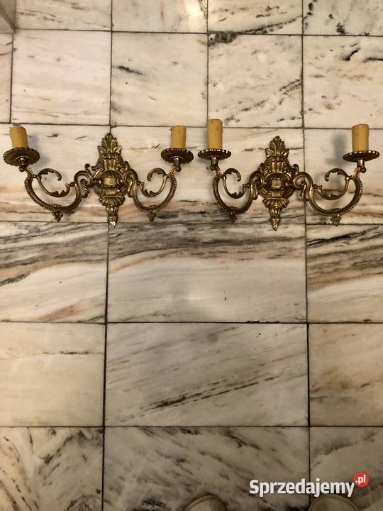 Kinkiety 2 SETY Oryginalne mosiężne komplety do sprzedam