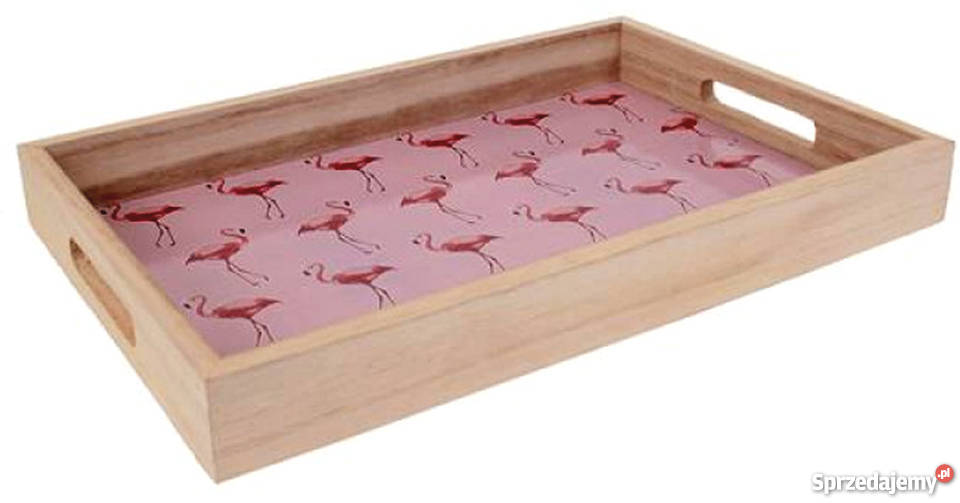 Taca drewniana różowa Flaming mazowieckie Kanie