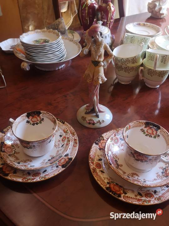 Filiżanka z talerzykiem Sygnowana England Gdańsk
