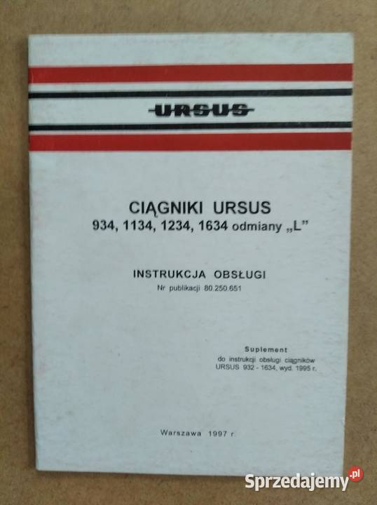 Ursus 934113412341634 Instrukcja obsługi odmiany lubelskie Lublin