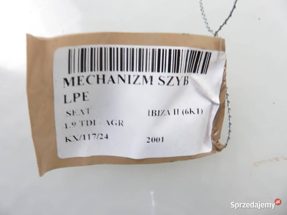 PODNOŚNIK SZYBY LEWY PRZEDNI SEAT IBIZA II Mechanizmy opuszczania szyb