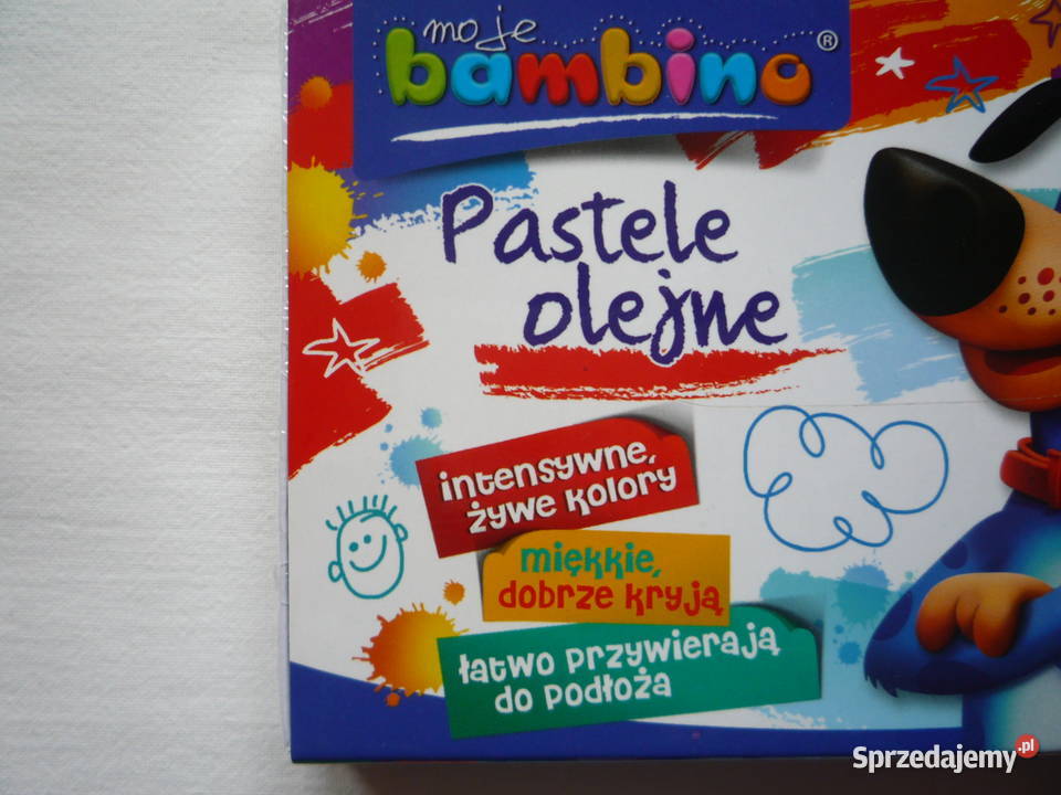 Nowe Pastele olejne BAMBINO 12 kolorów Kredki Artykuły szkolne Szczecin