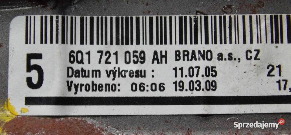 Pedał pompka sprzęgła 16 16v Skoda Fabia Biała Nyska