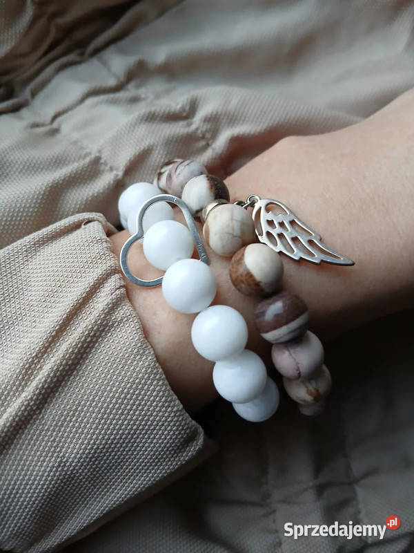 Bransoletki damskie Ągat białyJaspis świętokrzyskie Kielce