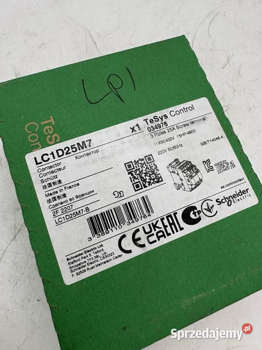 Schneider Electric LC1D25M7 Contactor 11kW 220V Warszawa