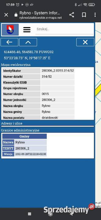 Sprzedam działkę jeziorem rumian Sprzedaż warmińsko-mazurskie