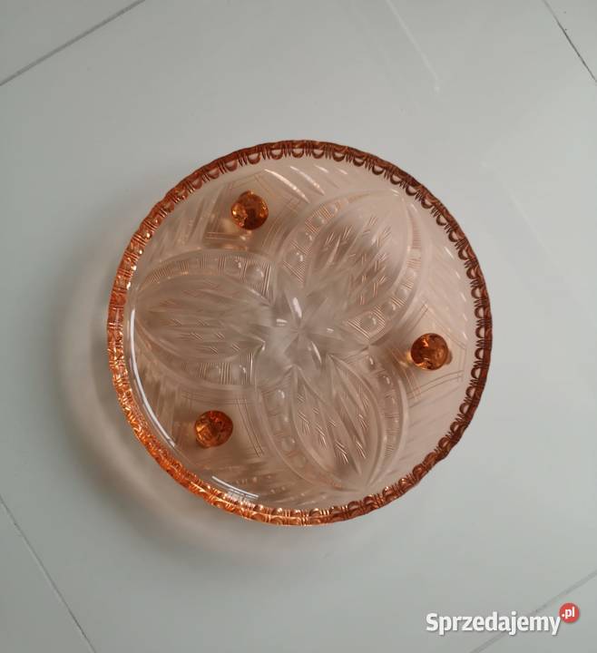 Patera rozalinowa Art Deco Patery Toruń sprzedam