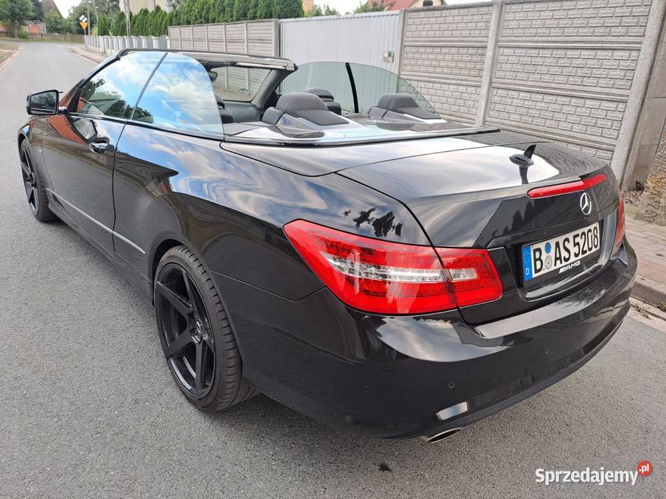 Mercedes E350 AMG Cabrio 30V6 Czarny z Niemiec nieuszkodzony Pleszówka