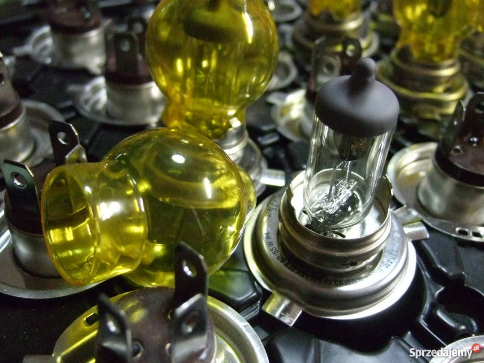 Komplet żółtych selektywnych baniek z żarówkami