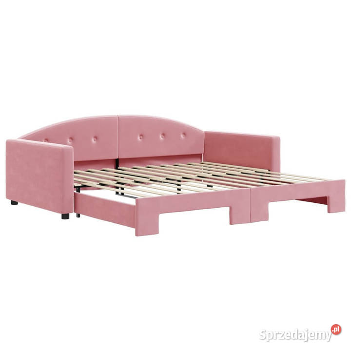 Sofa rozsuwana różowa aksamit 100x200 WM3197311 Warszawa