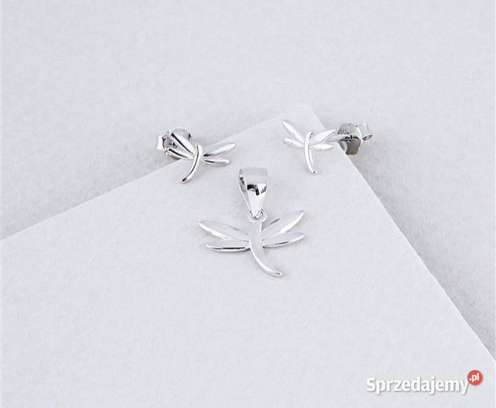 Srebrny komplet kolczyki przywieszka wielkopolskie Turek