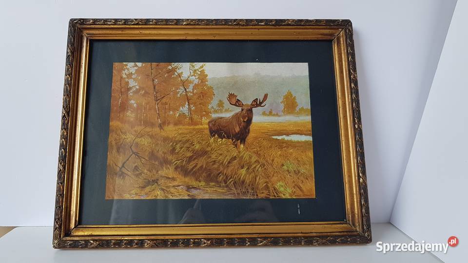 Stary obrazek grafika Hans Schmidt 18771958 Malarstwo śląskie Dąbrowa Górnicza sprzedam
