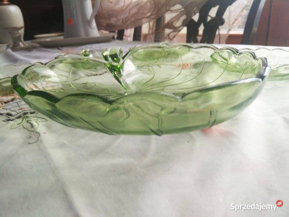 Miska owocarka uranowe szkło W kształcie l Gdańsk