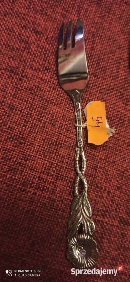 Platerowy widelczyk do owoców Sygnowane Gdańsk