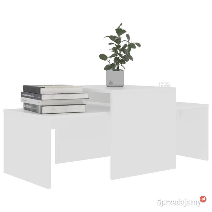 Zestaw stolików kawowych biały 100x48x40 Warszawa