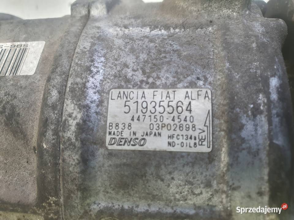 SPRĘŻARKA KLIMATYZACJI Fiat Punto 09 T TwinAir osobowe lubelskie Chełm