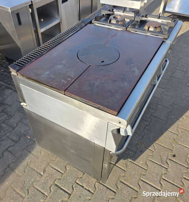 Kuchnia Gaz Z Płytą Żeliwną Duży Piekarnik Elekt