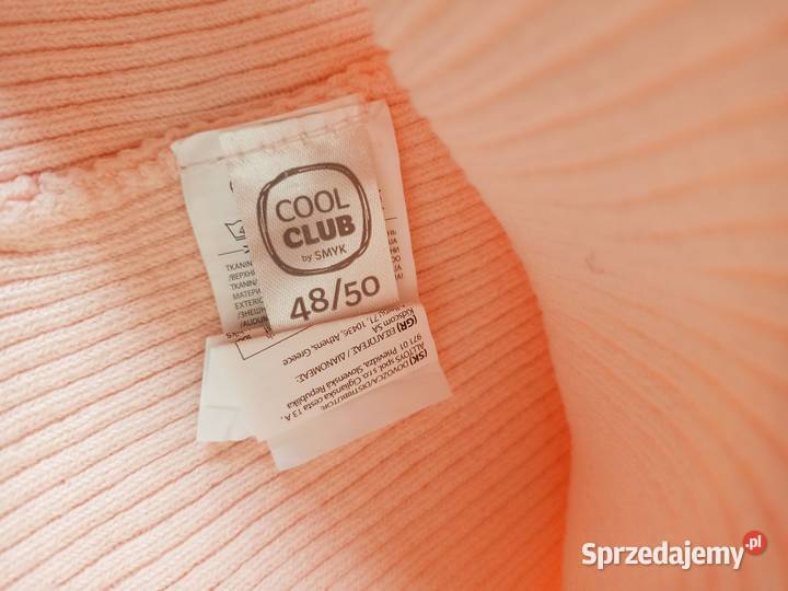 Czapka dziewczęca prążkowana morelowa 4850 Płock