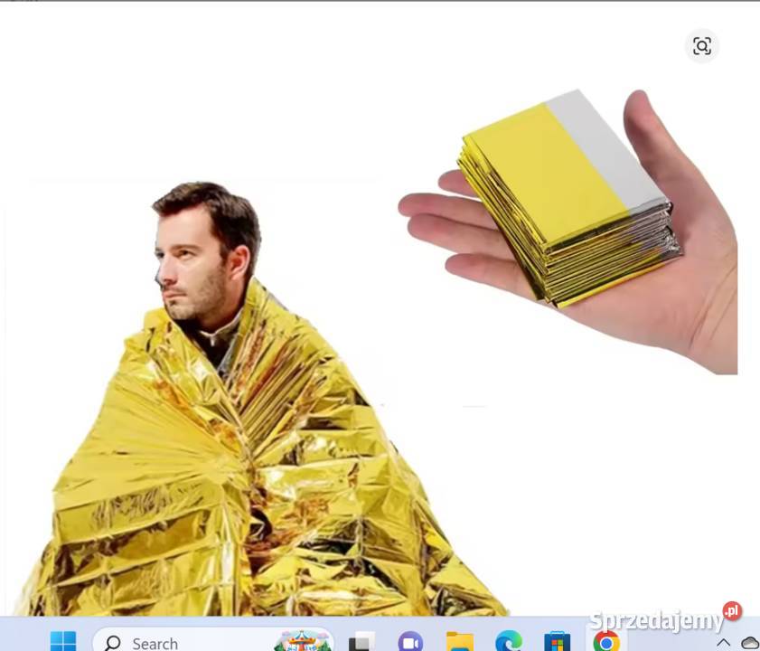 Koc survivalowy złotosrebrny 130x210 termiczny Warszawa