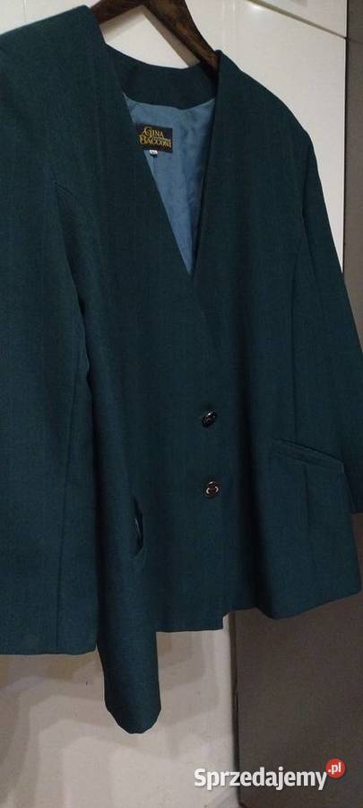 Żakiet damski ciemnozielony