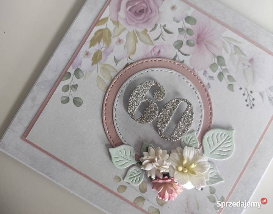 Kartka ręcznie robiona na urodziny urodzinowa Rękodzieło Łódź