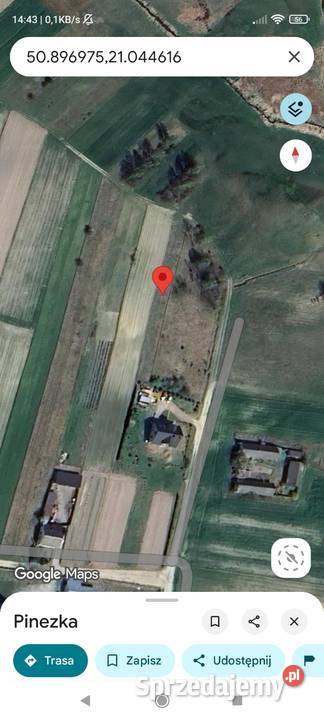 Sprzedam działkę rolną 9 arów Mirocice