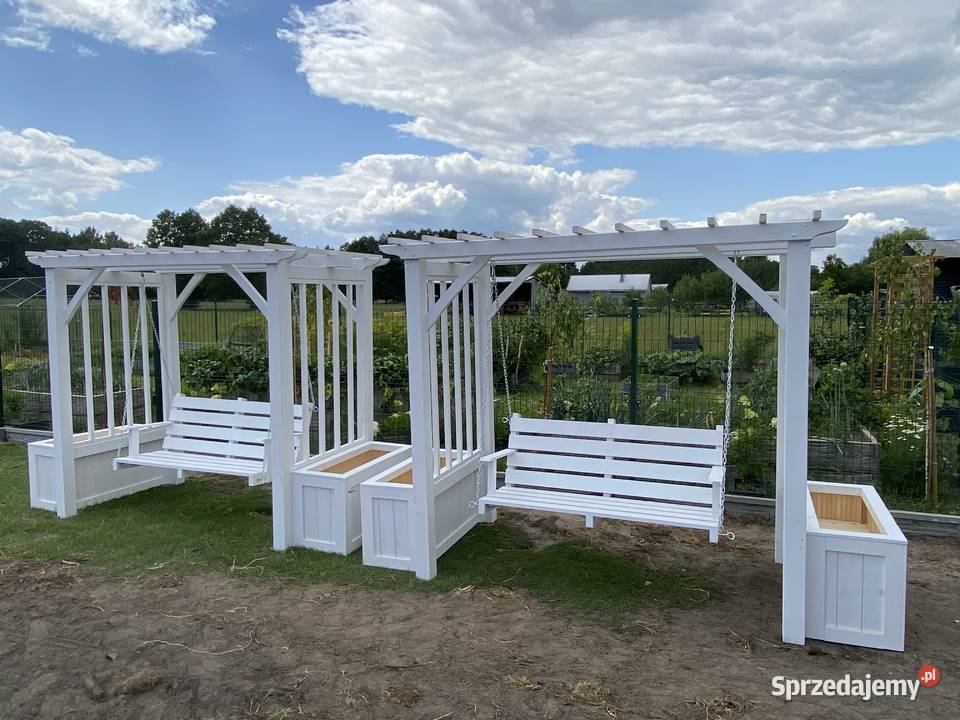 Huśtawka ogrodowa z donicami mazowieckie