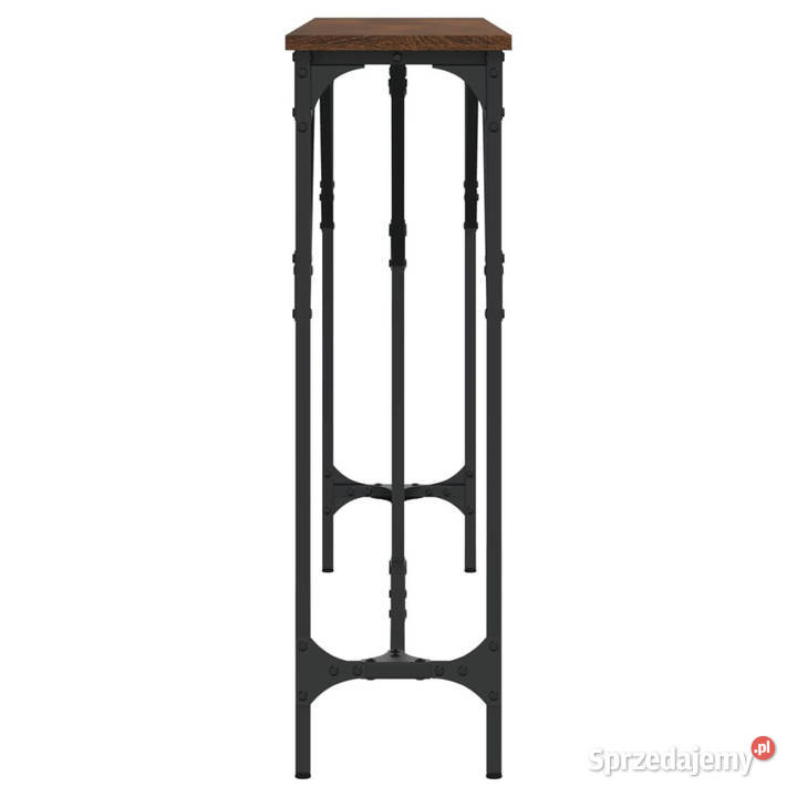 Stolik konsolowy brązowy dąb 140x23x75 WM837776 Warszawa