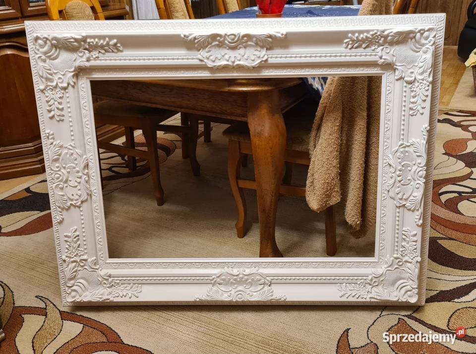 Rama stylowa drewno 60 x 90 obraz biała ekri Malarstwo podkarpackie Rzeszów sprzedam