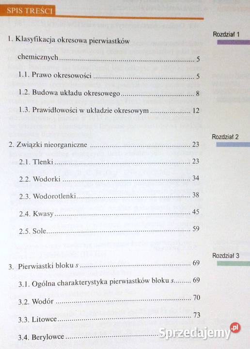 Chemia licealistów Chemia nieorganiczna Chełm