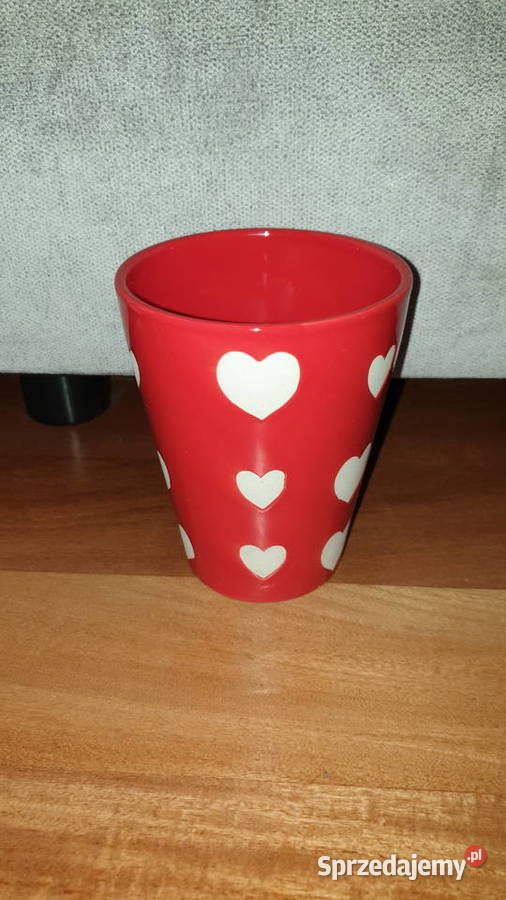 Doniczka czerwona w serca Walentynki mazowieckie Warszawa