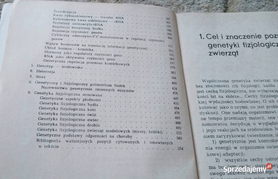 Genetyka fizjologiczna zwierząt Adam Kołątaj Gdańsk