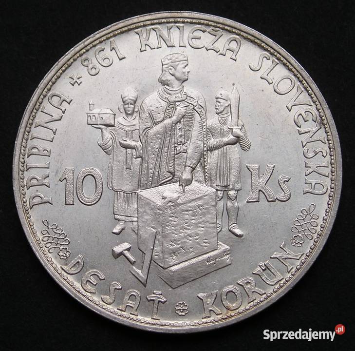 SŁOWACJA 10 KORON 1944 KSIĄŻĘ PRIBINA BEZ KRZYŻA Łódź sprzedam