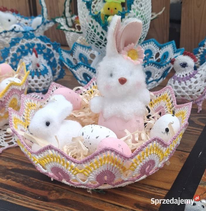 Wielkanocne ozdoby szydełkowe Lubań