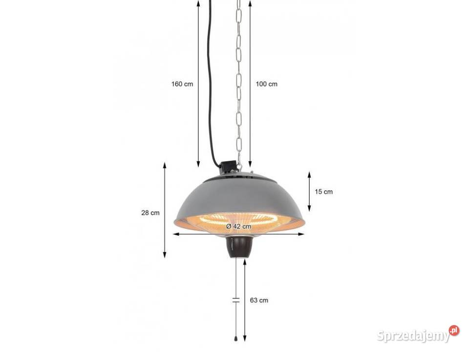 NOWA wisząca lampę grzewcza na podczerwień 1500W