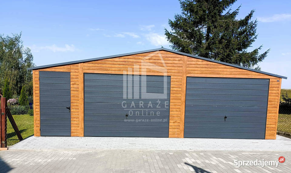 GARAŻ BLASZANY 8m x 7m2x Brama uchylna drzwi Kraków