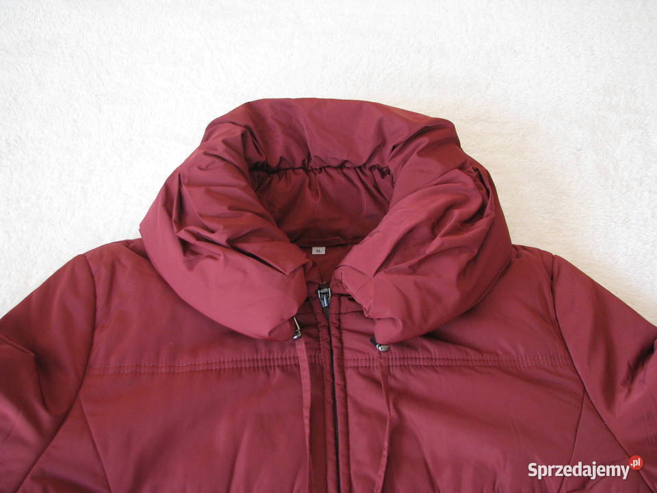 Elegancka ciepła kurtka damska Bonita bordowa XL sprzedam