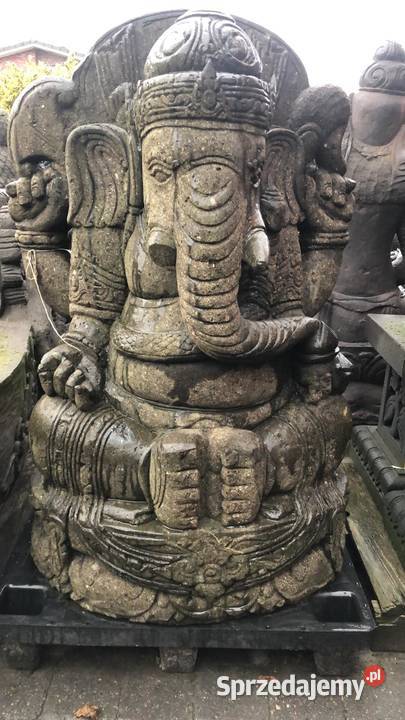 Ganesha H155 rzeźba z kamienia lawy Uosabia