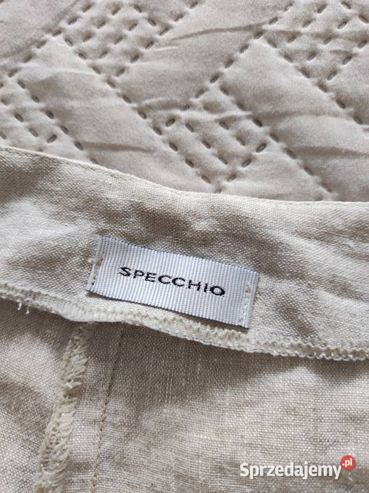 spodnie z lekkiego materiału brązowy/beżowy Moda i Styl Biała Podlaska