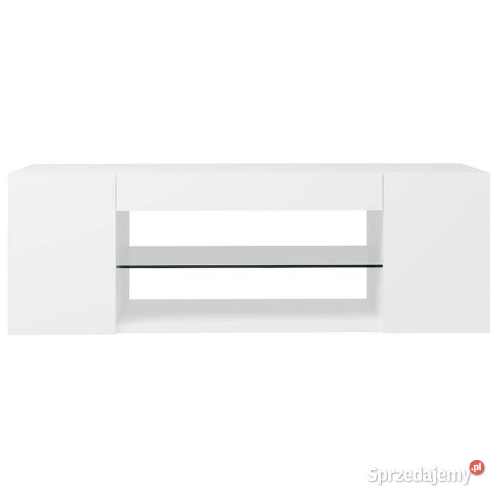 Szafka pod TV z oświetleniem LED biała 90x39x30 mazowieckie Warszawa