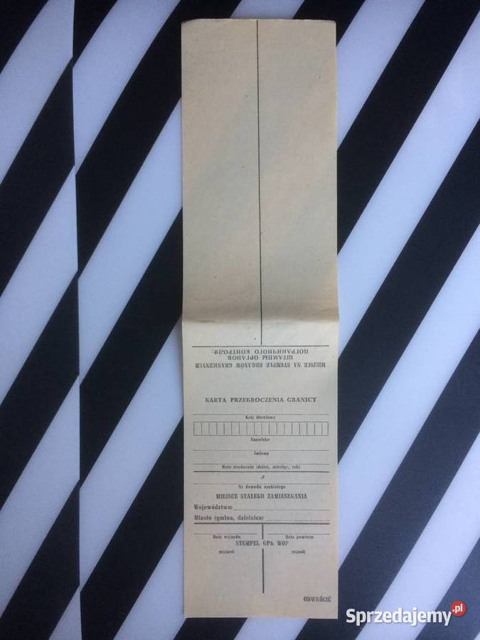 1046 Karta Przekroczenia Granicy Szczecin